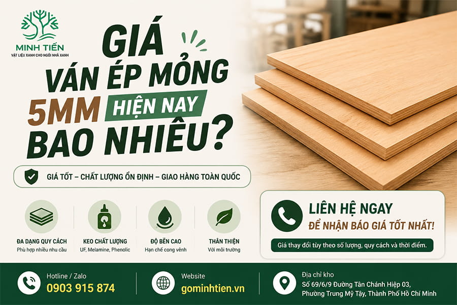 Giá ván ép mỏng 5mm