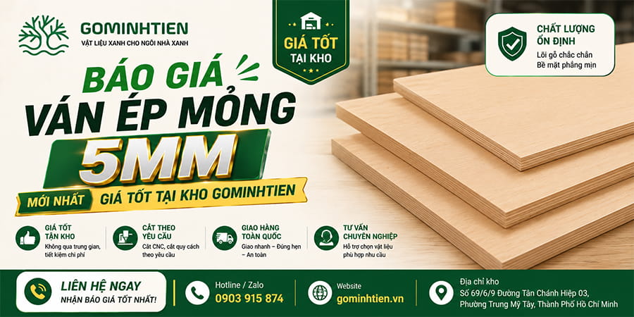 Ván ép mỏng 5mm