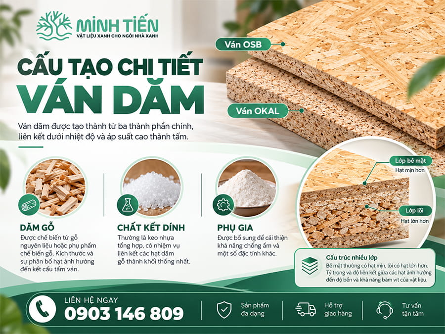 Cấu tạo ván dăm