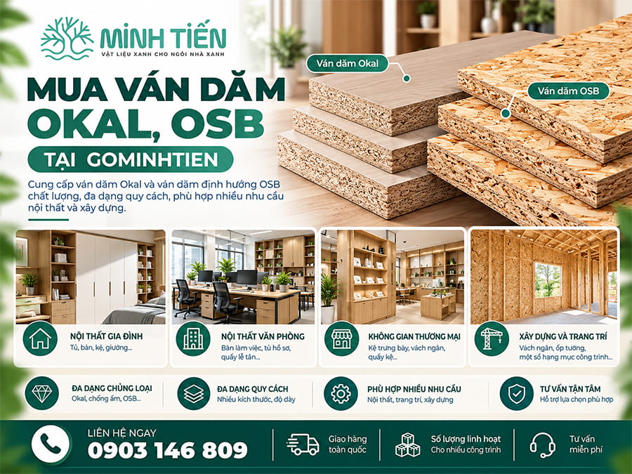 Mua ván dăm Okal, OSB tại GOMINHTIEN